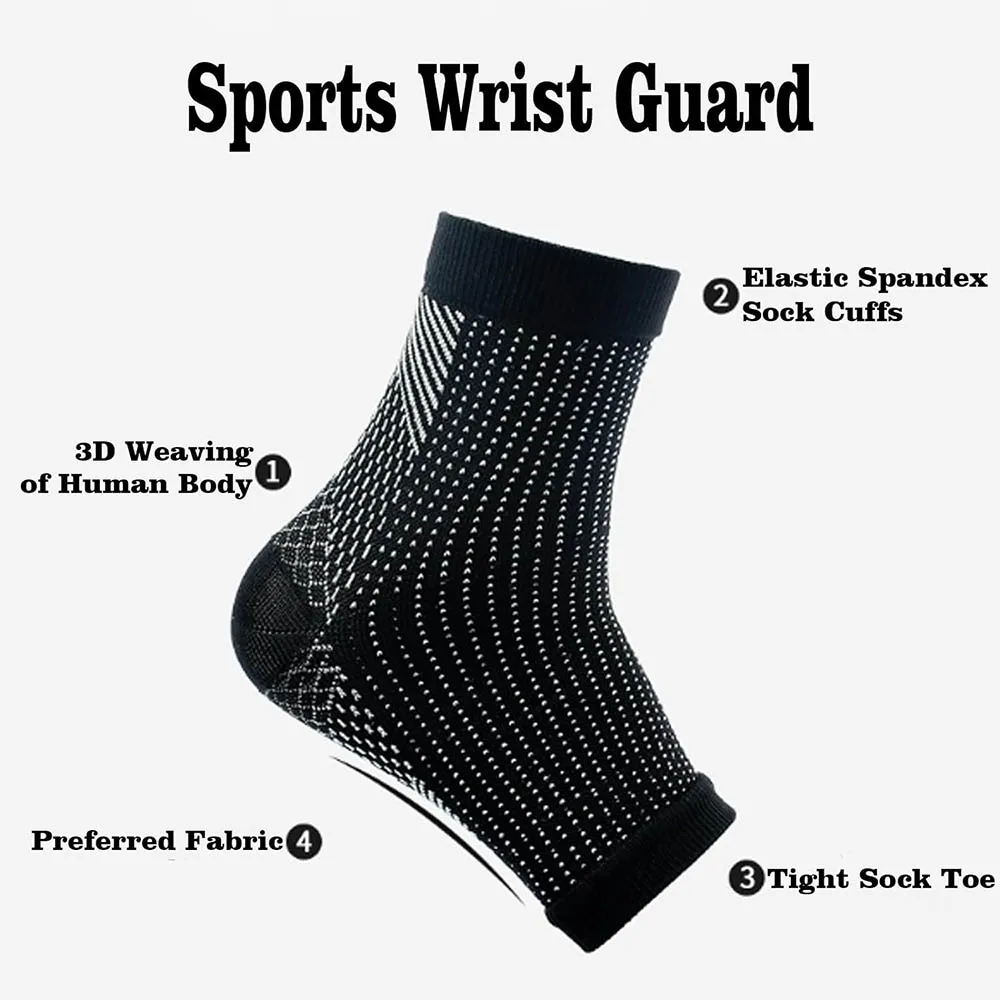 1 Paar Neuropathie-Socken Knöchelschutz Anti-Ermüdungs-Kompressions-Fußmanschette Stützstrümpfe Sport-Schutzausrüstung – Detail 5