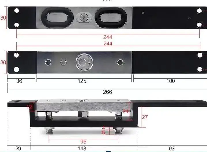 magnetic lock 1000KG European style access control electromagnetic lock 12V24V e