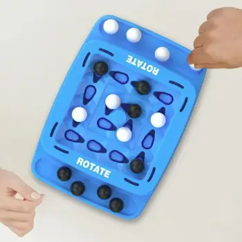 Gioco Quattro in Fila Bianco e Nero, Gioco da Tavolo Interattivo di Strategia Rapida, Gioco Educativo di Logica Orbitale Fai-da-Te