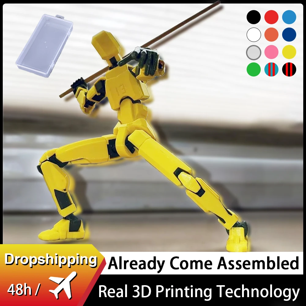 Multi-Jointed Movable Shapeshift Robot 2.0 3D Printed Mannequin Dummy 13 Action Figures Toys Kids s Parent-children Games