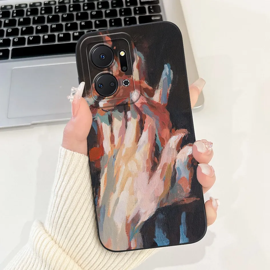 Stylish Shockproof Soft TPU Phone Case – Fashion Painted Design