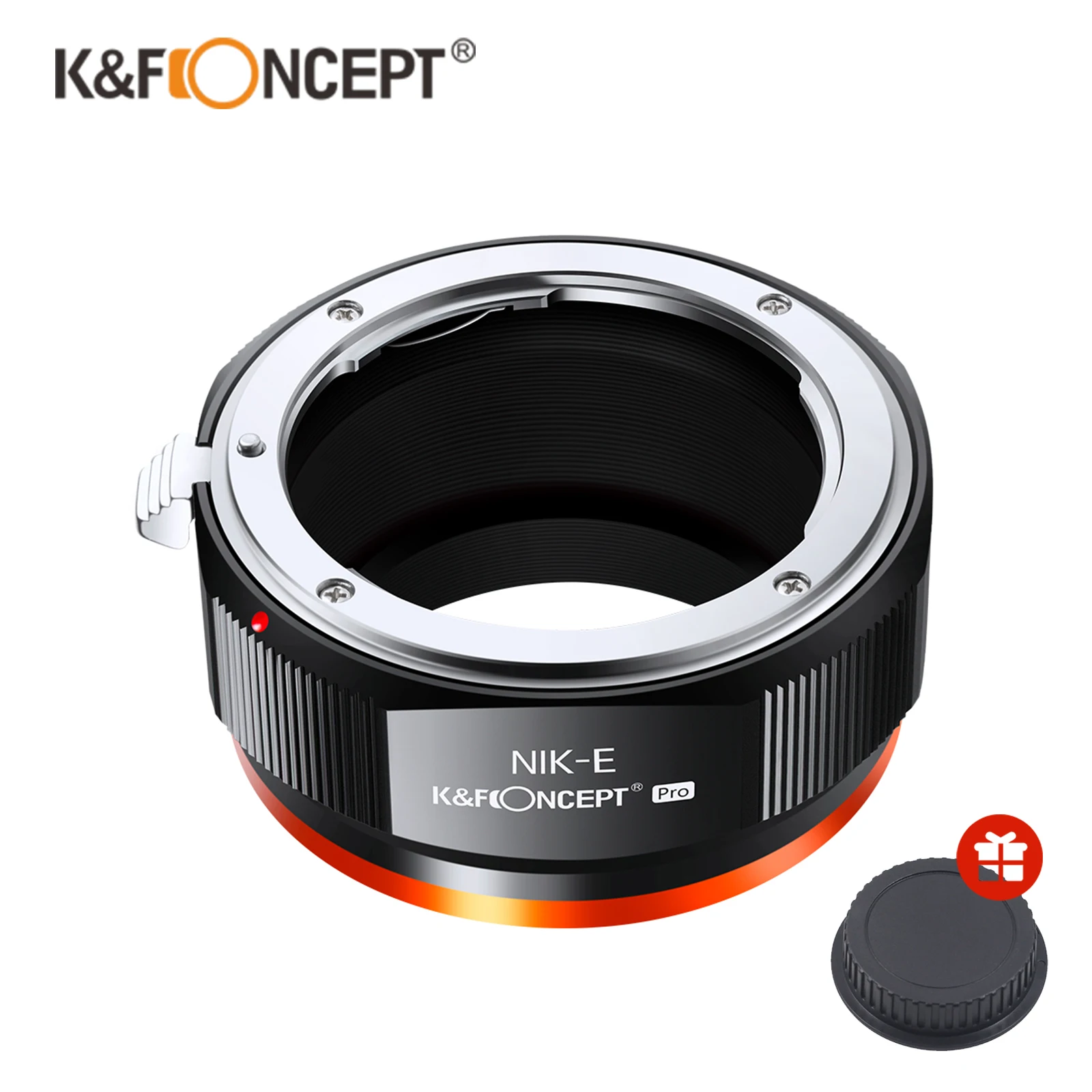 K & F Concept Nik-E Pro Adattatore Per Obiettivo Per Nikon F D Ai Nf Mount A Sony E Mount Nex A1 Zv-E10 Fx30 A7R2 A7S3 A7M4 A92 A5000 A6000