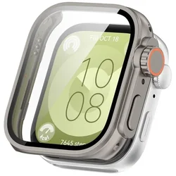 Premium Tempered Glass Protective Case for Smart Watch Strap - Durable Screen Protector Shell Frame (Ti)