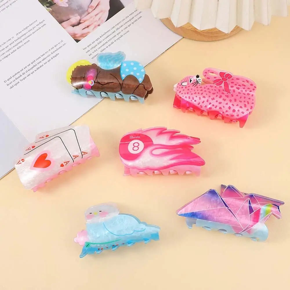 

Angel Hair Claw Creative Leopard Paper Cranes Cartoon Animal Hair Clip Headwear Heart Bird Shark Clip Party
