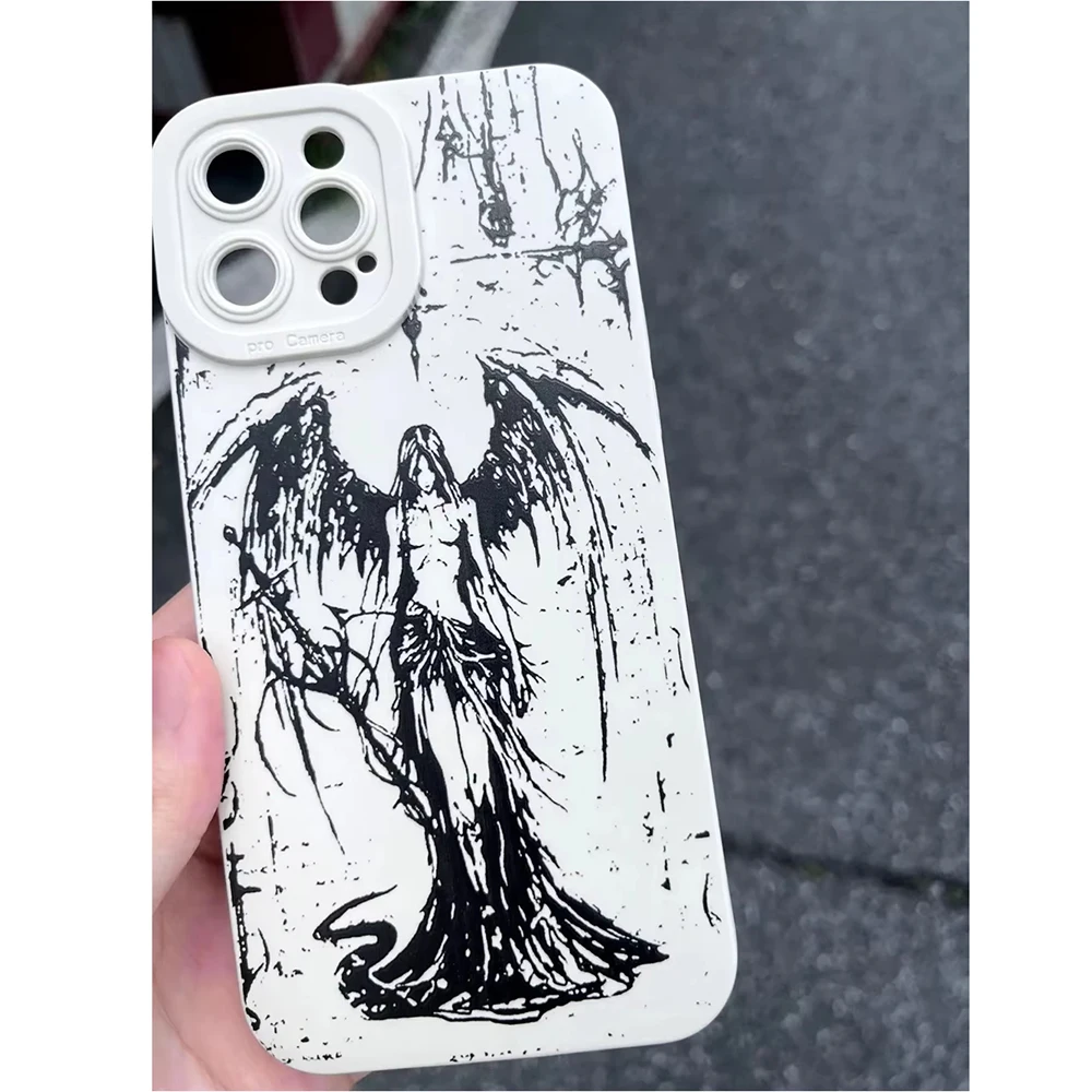 Luxury BURGA Black Angel Demon Phone Case