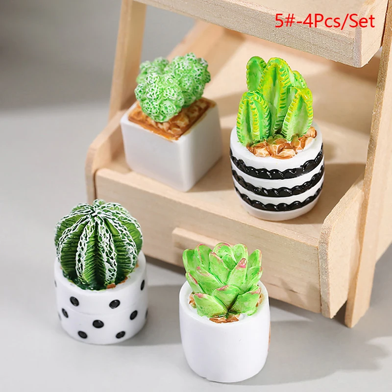 Miniature Flower Vase Simulation with Potted Plant Ornament