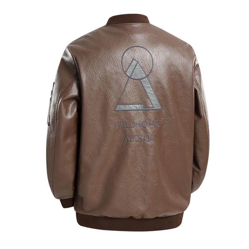 Lederjacke Herren Moto Mäntel Übergroße 6XL 7XL 8XL Plus Größe 2025, Straße Frühling Schwarz Herbst Hip Hop Wasserdicht Softshell – Detail 14