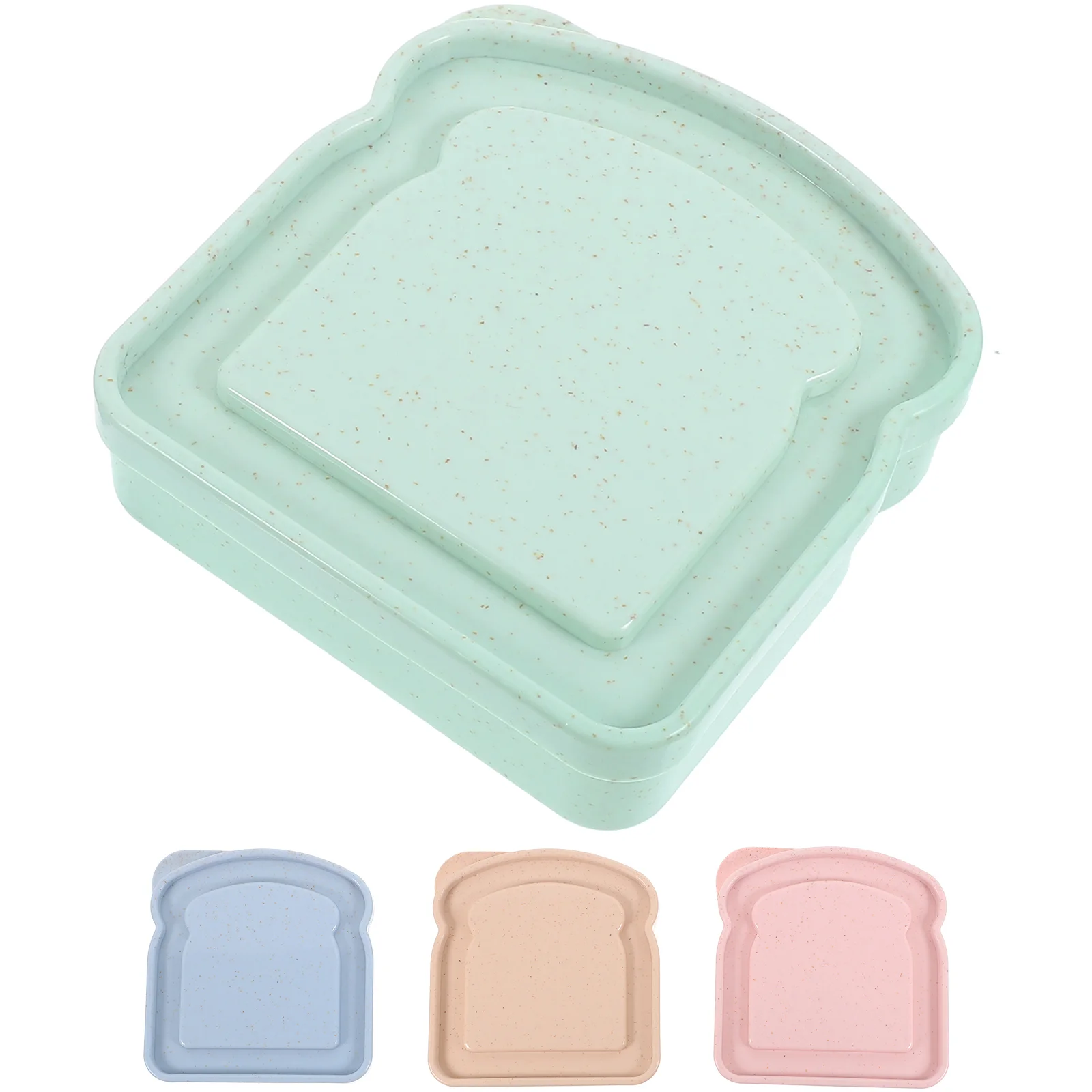 

4 Pcs Toast Box Bread Container Reusable Sandwich Containers Small Snack for Outdoor Lunch Boxes Case