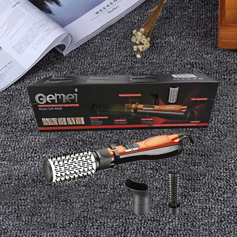 Rotating Hot Air Styler Blow Dryer Brush Women's 3-in-1 Professional Styling Hair Dryer Brush Blow Curling Iron hair styling tool