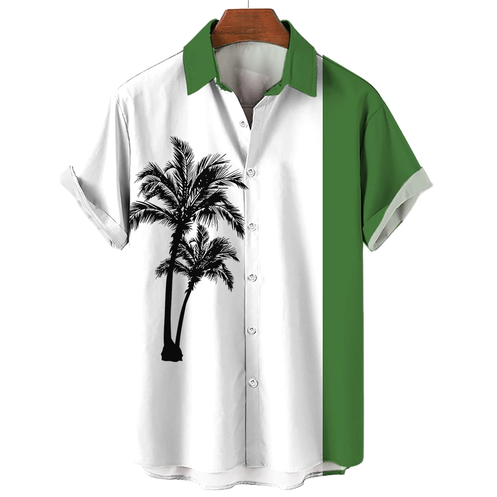 

Simple Coconut Tree Breathable Men'S Shirt 3d Print Shirt Loose Hawaiian Shirt Man Casual Short-Sleeved Top Beach Party Shirts