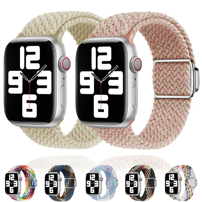 

Braided Solo Loop for Apple Watch Band 44mm 45mm 42mm 40mm 38mm 41mm Ultra 49mm Bracelet Correa Iwatch Series 8 7 3 5 SE 6 Strap