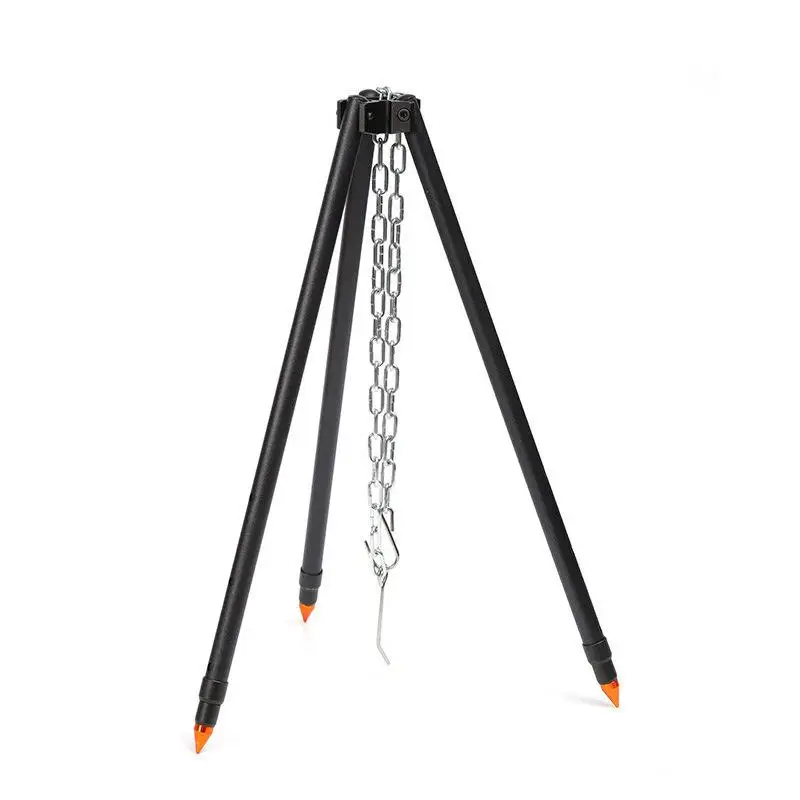 

Camping Campfire Tripod for Hanging Pot Outdoor Cookware Picnic Cooking Pot Grill Rack Barbecue Support Aluminum Alloy Tripod