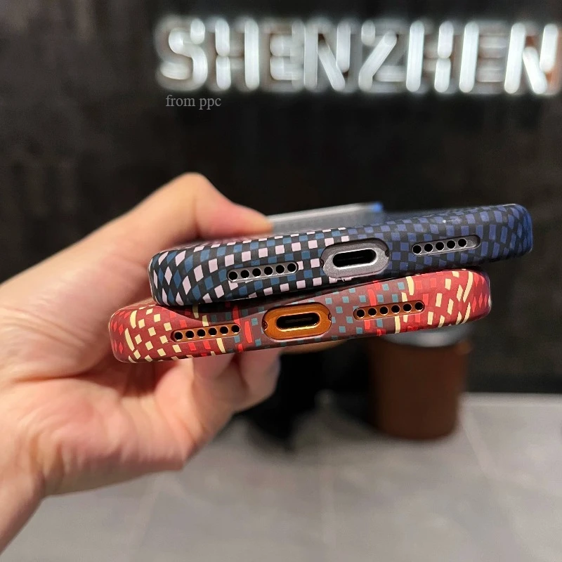 Enhanced Armor Case with MagSafe Compatibility - Abstract Pattern, Lens Protection Shell