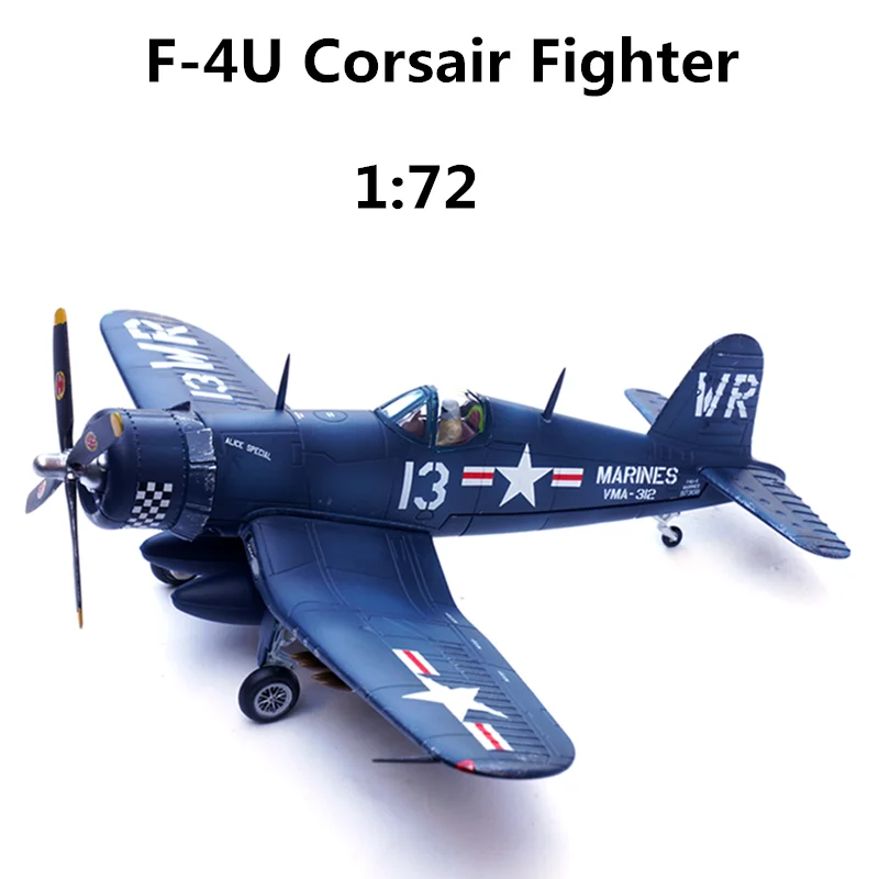 

1:72 Scale Model NO13 F-4U Corsair Fighter Marines Diecast Alloy Aircraft Collection Airplane Display For Fans Adult Gift Toys