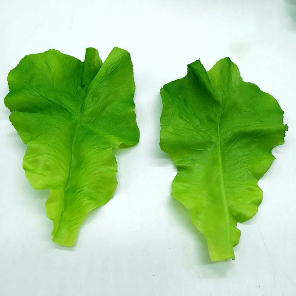 

5pcs Artificial Vegetable Lettuce Leaves Lettuce Leaves Simulation Fake Lifelike For Home Party Kitchen Festival Decoration