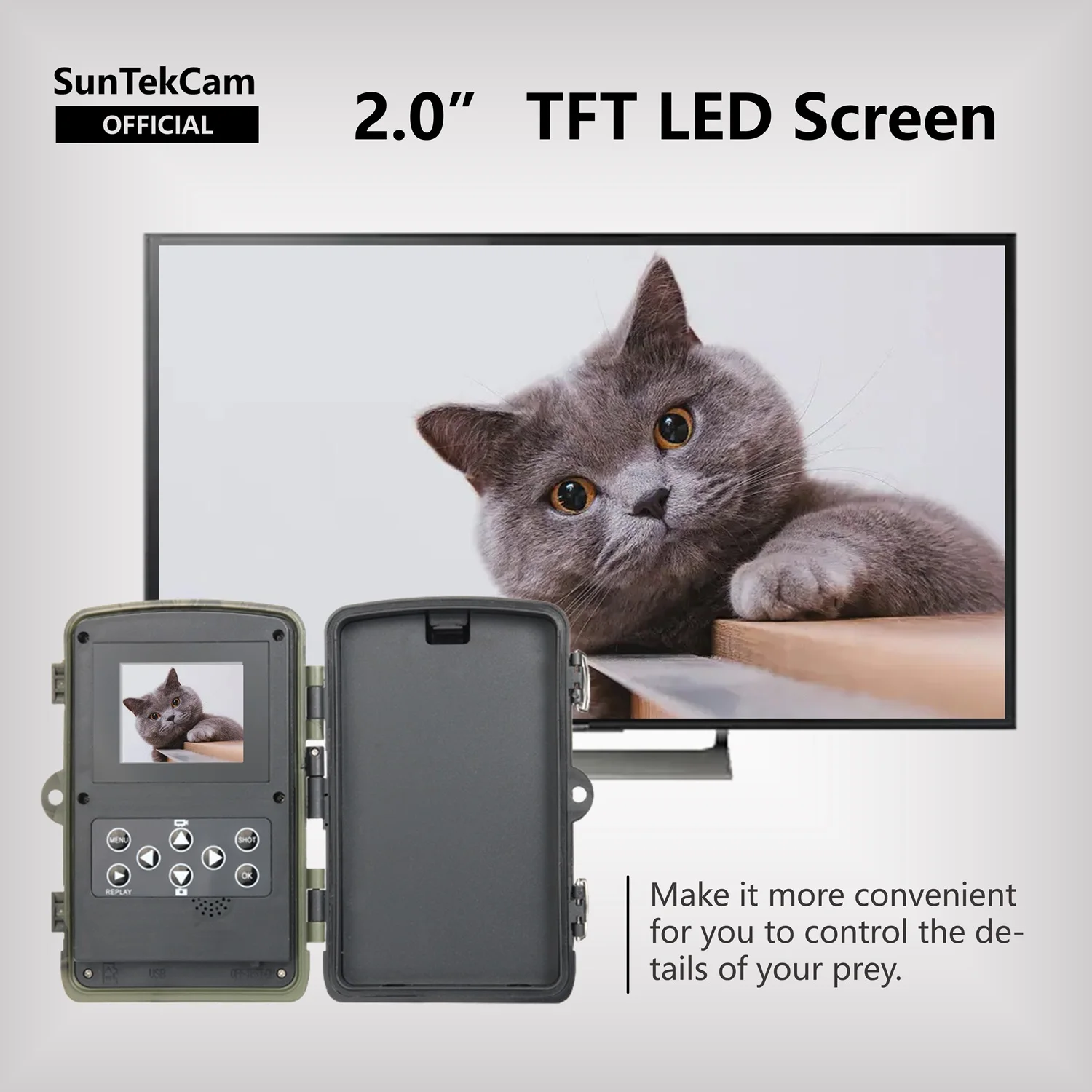 SunTekCam 20MP 3PIRs Hunting Trail Camera with Night Vision 42 IR LEDs IP65 Waterproof Wildlife Trap