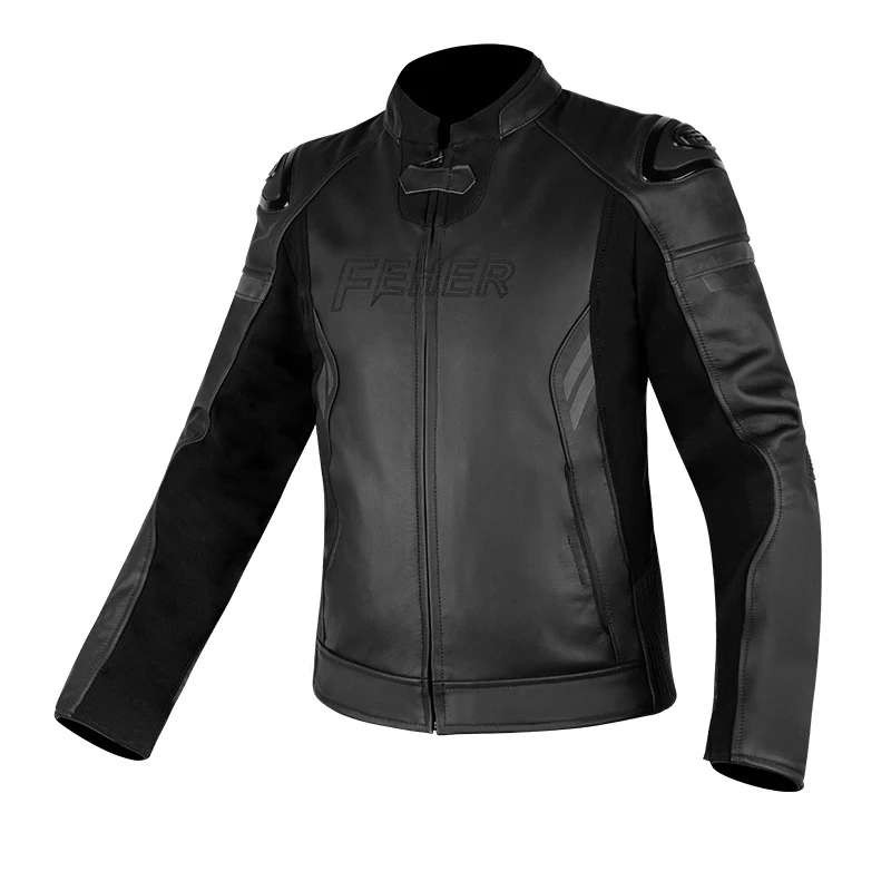 Motorcycle Leather Jacket Men Windproof Motocross Outdoor Cycling Protective Clothing Wear Resistant Leather Clothing