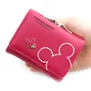 Disney Cartoon Mickey Mouse Wallet for Women's PU Leather Coin Purse Woman Mini Short Wallets Girls Bags Fashion Accessories 5