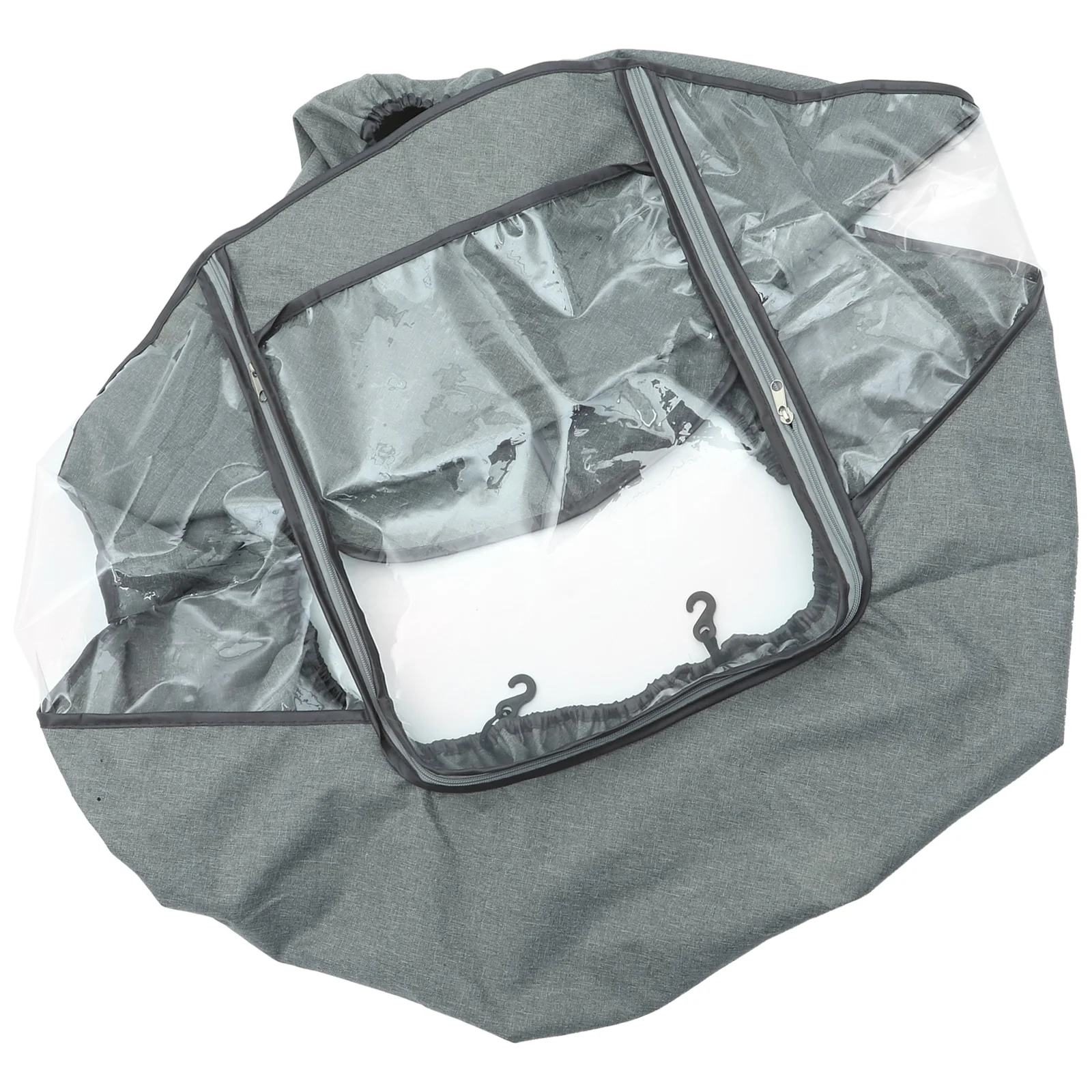 

Чехол от дождя для коляски универсальный размер водонепроницаемый ветрозащитный Анти слюна экран для глаз EVA (серый)