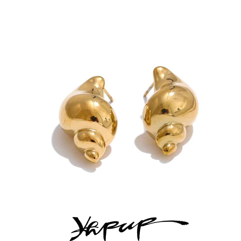 Yhpup Conch Stud Earrings for Women