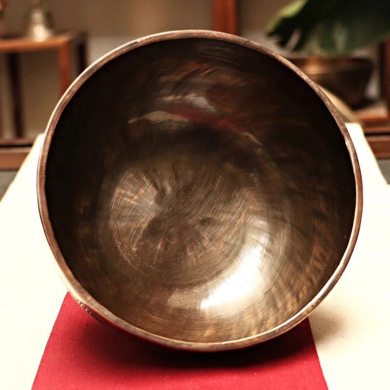 Grandi ciotole tibetane buddiste Massaggio meditazione Yoga Consapevolezza Nepal Campana tibetana Terapia di guarigione del suono Decorativa - immagine 3
