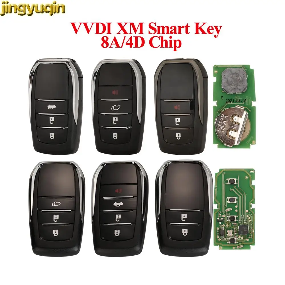 

Jingyuqin For Toyota 8A/4D Xhorse VVDI XM Smart Car Key Universal Remote Fob Control + PCB Fit VVDI2 Mini Key Tool Plus Max