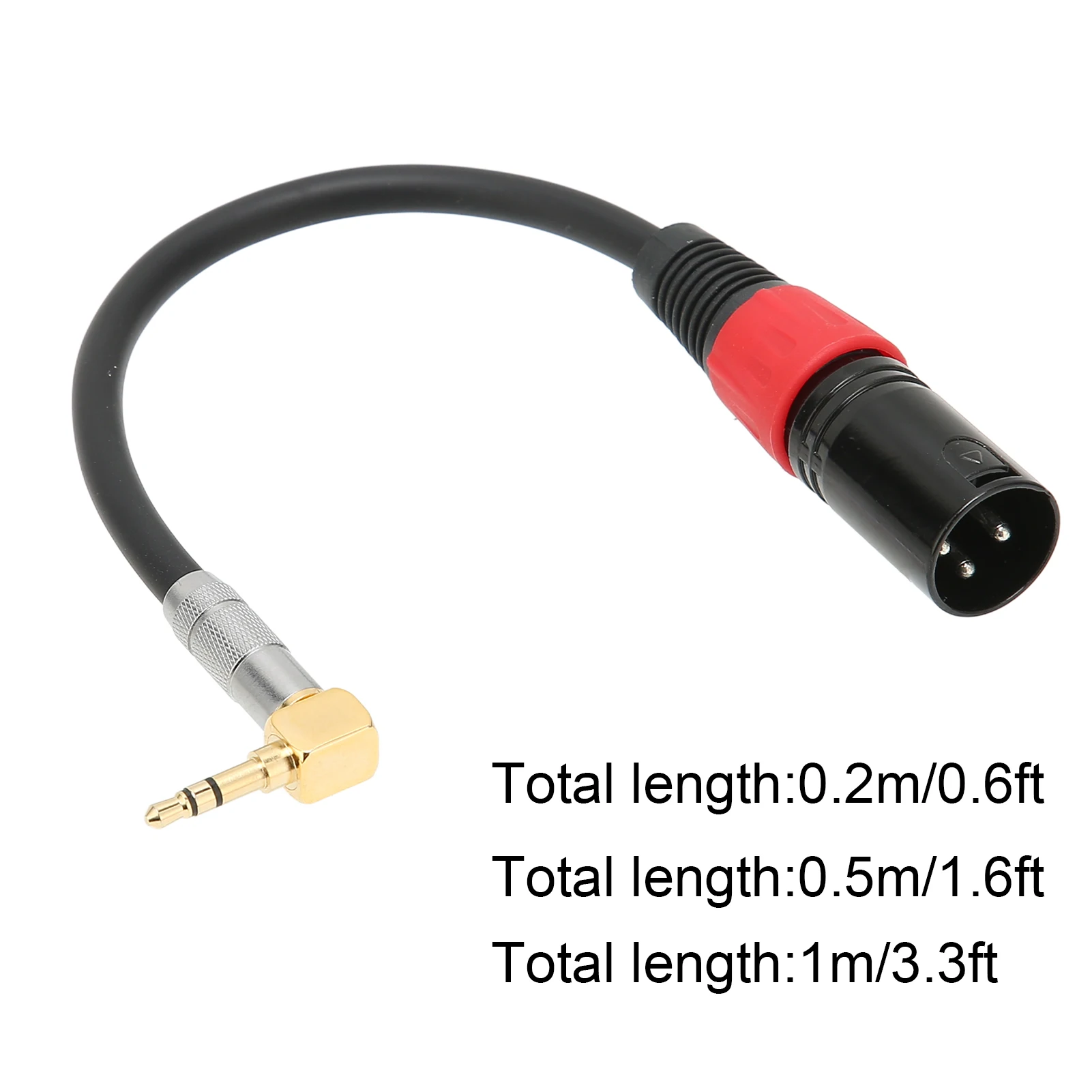 TRS Male to XLR Male Cable 90 Degree Stereo Microphone Auxiliary Wire for Computers MP3 DVD Auxiliary Wire for Computers