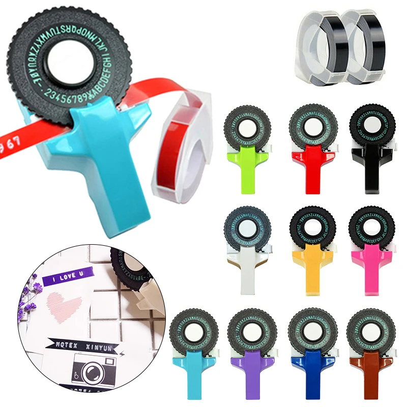 Embossing Machine 3D Embossing Typewriter Manual Label Machine for Household Curtain Decorative Tape Paper