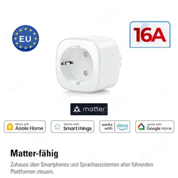 Enhanced Smart WiFi Plug - Compact Home Automation Outlet, Voice Assistant Compatible (16A WIFI)