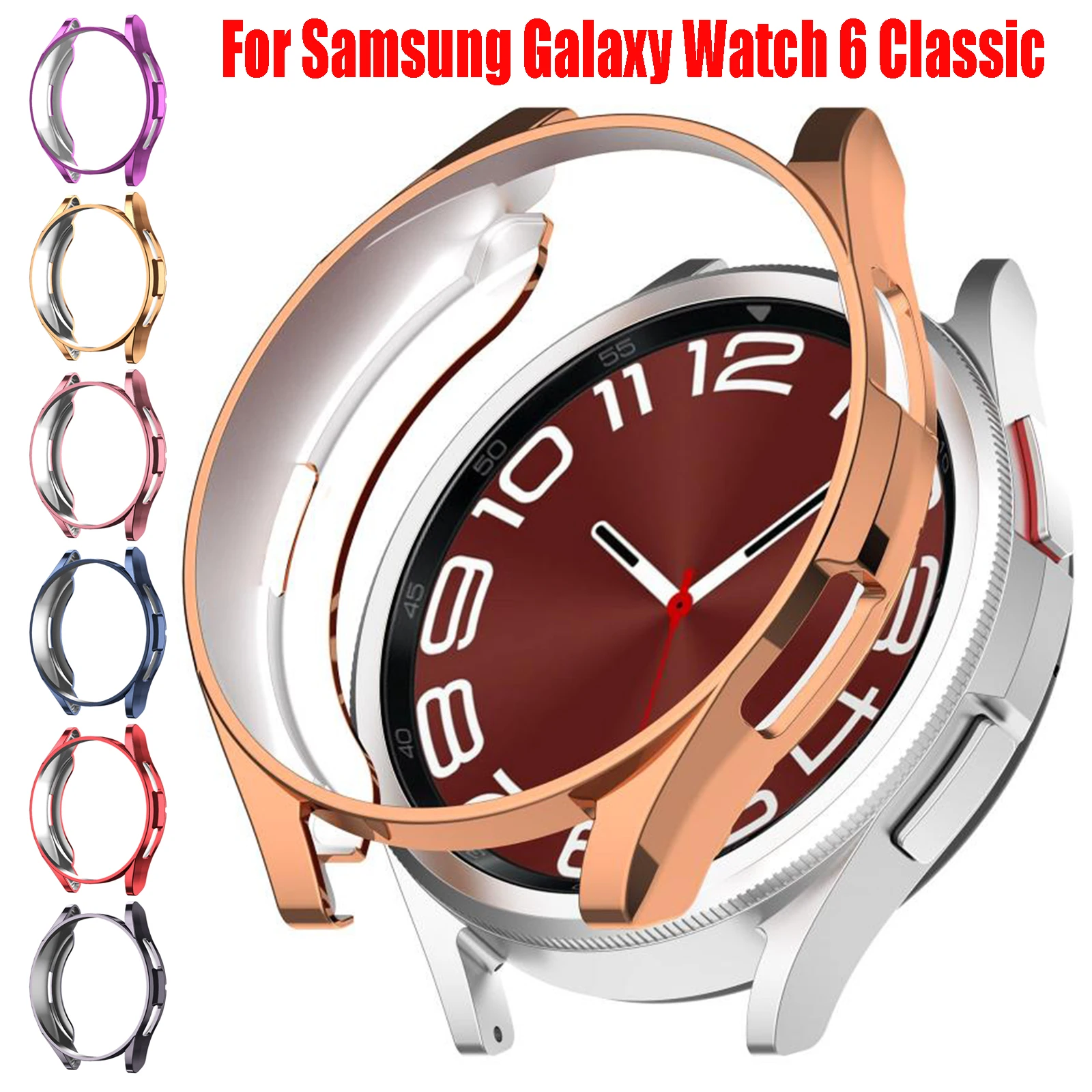 Custodia Protettiva Per Schermo Per Samsung Galaxy Watch 6 Classic 43Mm Custodia Morbida In Tpu Per Galaxy Watch 6 Classic 47Mm Accessori