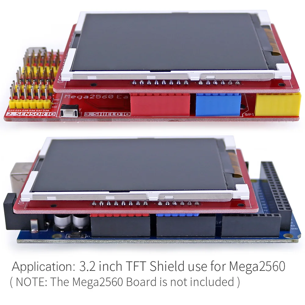 3.2 ġ 320x240 TFT LCD ÷  ILI9340 ̹, MicroSD ī  , ġ ũ , Arduino Mega2560