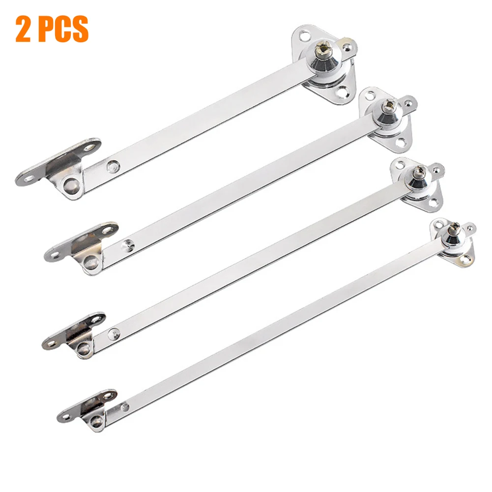 Description Picture 2 of itemBracket Drop Lid Supports Cabinet Cabinets Cupboard 2PCS Flap Stay Hinge Down Iron+Zinc Alloy Silver Support Sliding Rail Useful