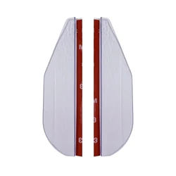 Carbon Fiber Rearview Mirror Rain Eyebrow Sun Shade Covers - Clear Vision Rain Guards (2PCS White)