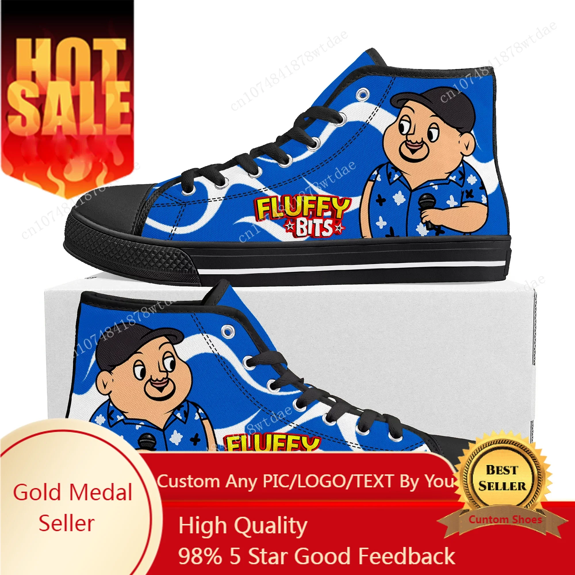 

Fluffy Bits High Top Sneakers Men Women Teenager High Quality Canvas Sneaker Anime Cartoon Manga Comics Casual Custom Made Shoes