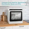Mini Portable Dishwasher Countertop Compact Dishwashers, Tabletop Small Dishwasher with 5L Built-in Water Tank with 6 Modes 5