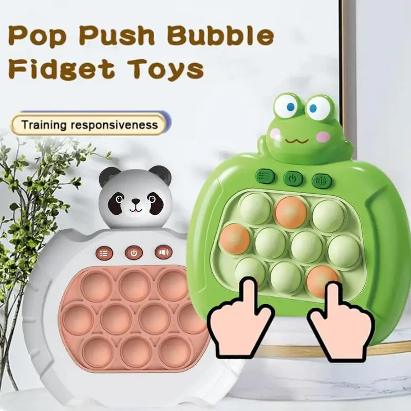 

Pop Light Fidget Game Quick Push Bubble Game Handle Toys Boys & Girls Anti Stress Toys With LED Game Machine Relieve Stress Toys