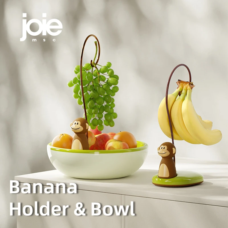 joie Banana Holder Fruit Plate Monkey Banana Tree & Bowl for Home Living Room Light Fruit Bowl Grape Snack Tray Storage Box fruit plate