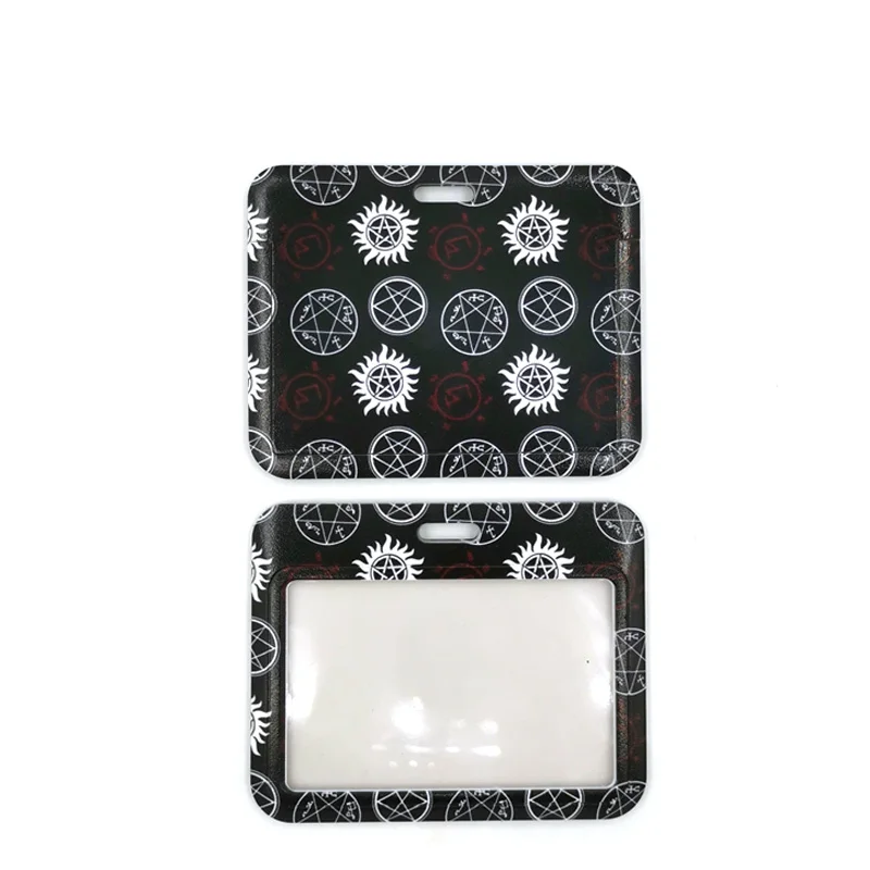 Supernatural SPN Creative Lanyard Card Holder Student Hanging Neck Phone Lanyard Badge Subway Access Card Holder Accessories