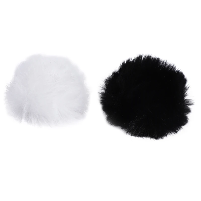 8PCS Universal Lavalier Microphone Furry Windscreen Fur Windshield Wind Muff For Sony Rode Boya Lapel Lavalier Mic 5Mm