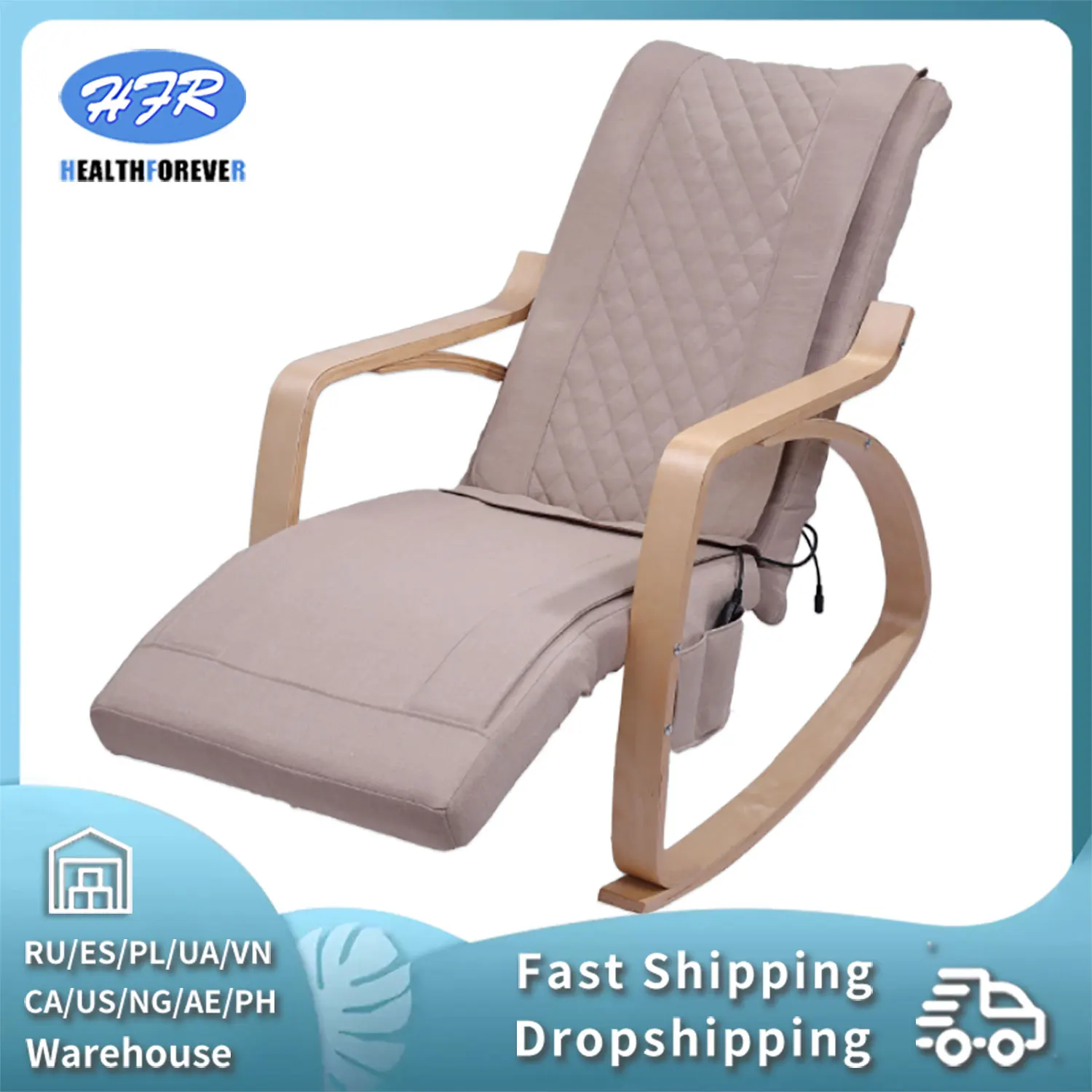 Leisure Massage Chair Sofa Sandy Beach Recliner Rocking Seat Mattress Pillows Decor Home