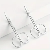 Stainless Steel Eyebrow Scissors Facial Hair Small Grooming Scissors - Eyebrow, Nose Hair & Beard Trimming Scissors For Men And 1