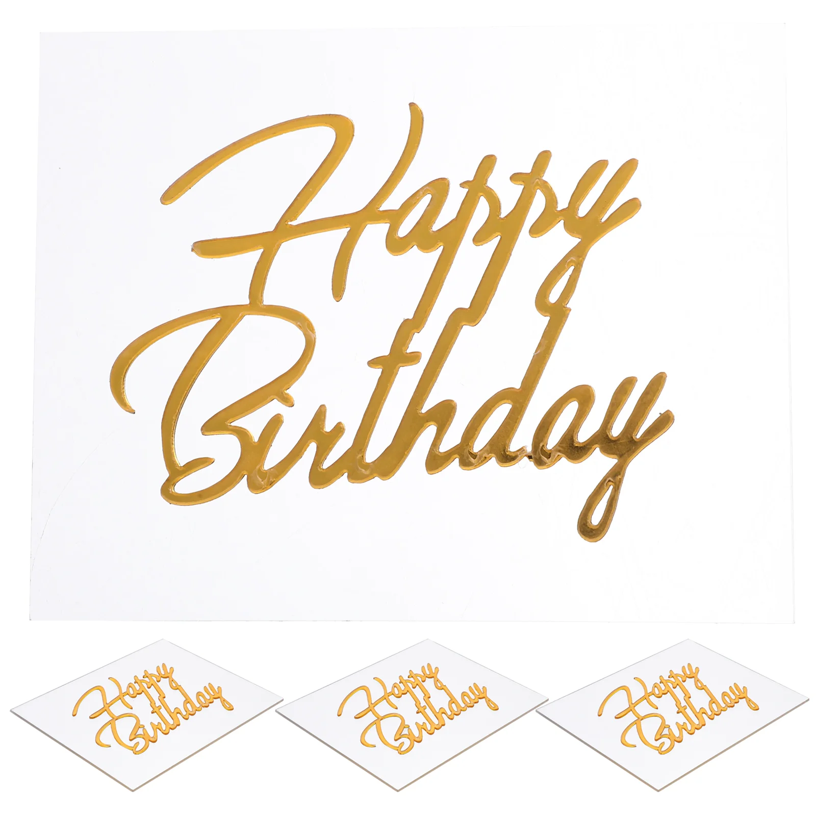 

4pcs Cake Decorations Happy Birthday Cake Topper Acrylic Happy Birthday Cake Topper Cake Decor