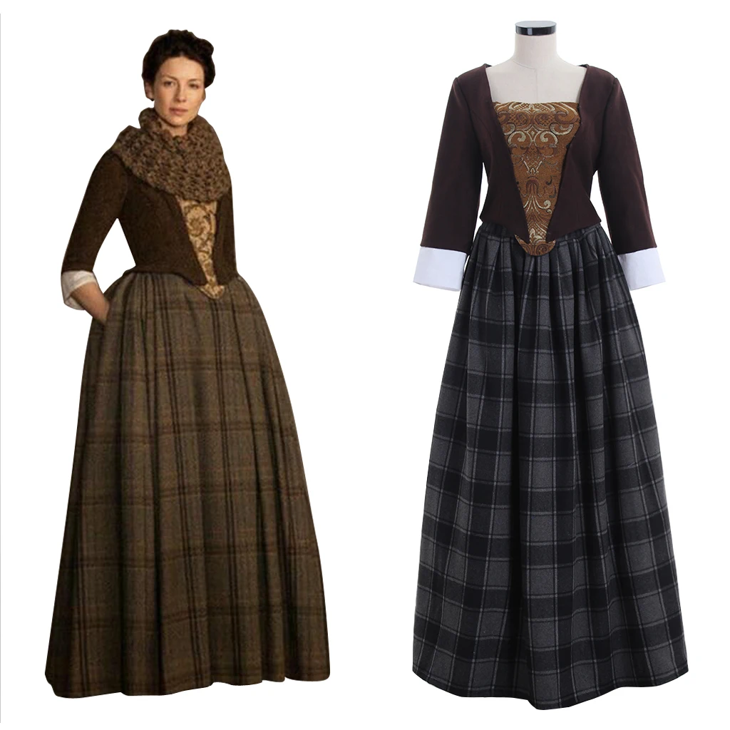 

Костюм для косплея Outlander Дженни Фрейзер Мюррей, шотландский костюм Highland, средневековый костюм, костюм на Хэллоуин, карнавал, вечеринку