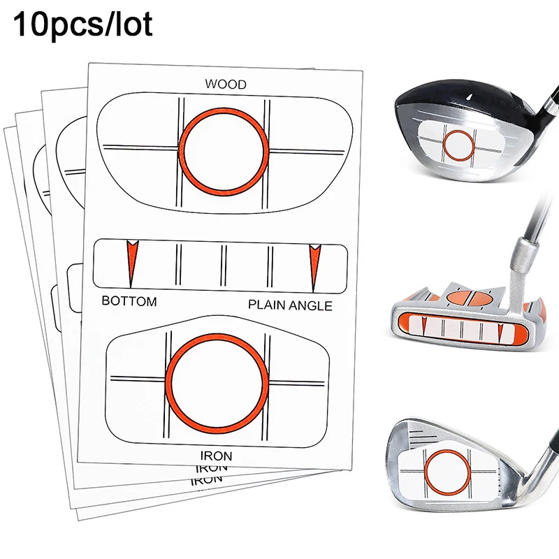 

10Pcs Golf Driver Impact Tape Labels Golf Impact Stickers For Swing Training Golf Training Practice Aid Labels