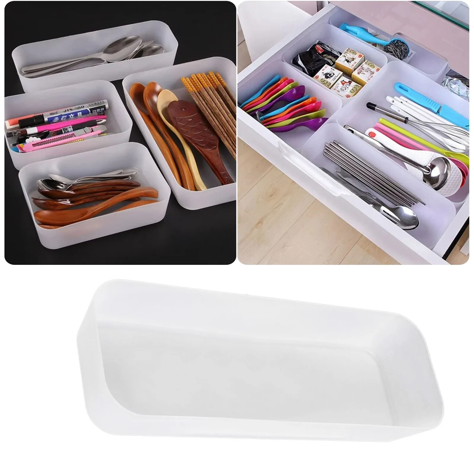 Kitchen Drawer Organizer Expandable Silverware Organizer/Utensil Holder And Cutlery Tray Spoon Cutlery Storage Zippe Bags 5
