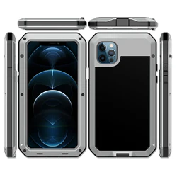 Heavy Duty Shockproof Armor Metal Aluminum Phone Case - Enhanced Protection Cover for iPhone 8 (Silver)