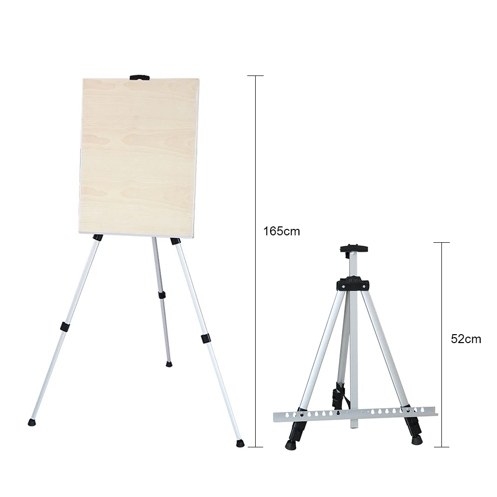Folding Painting Easel Frame Portable Tripod Display Aluminium Adjustable Bracket for Outdoor Travelling Ornaments sketch easel