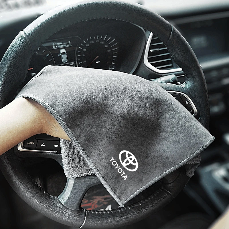 Car Cleaning Brush Soft Tool Dust Remover Suede Wash Towel For Toyota Corolla Prius Yaris Rav4 CHR Aygo