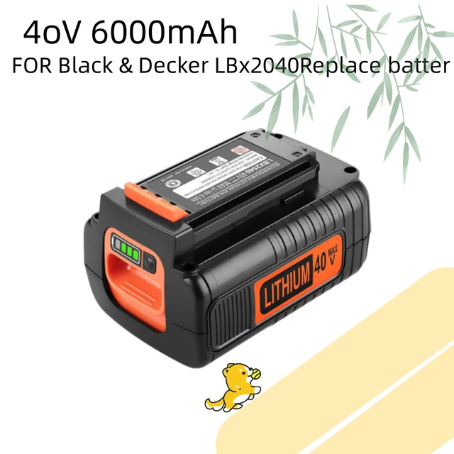 6000mAh 40 Volt Max Lithium Battery Replacement for Black and Decker 40V  Battery LBX2040 LBXR36 LBXR2036 LST540 LCS1240 LBX1540 - AliExpress