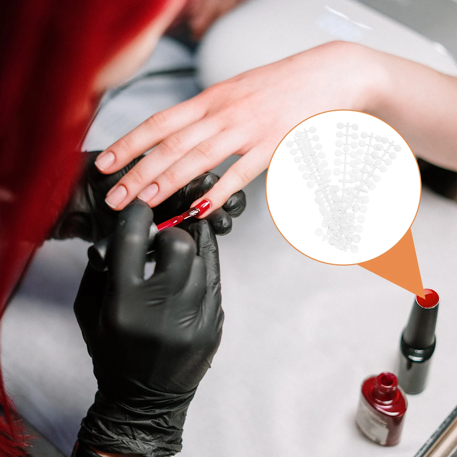 4세트 세련된 네일 컬러 차트 보드 강력한 실용성 네일 폴리쉬 연습 훈련을 위한 투명한 베이스 매니큐어 디스플레이 팁